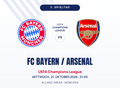 Plakat FC Bayern vs Arsenal Champions League 2026